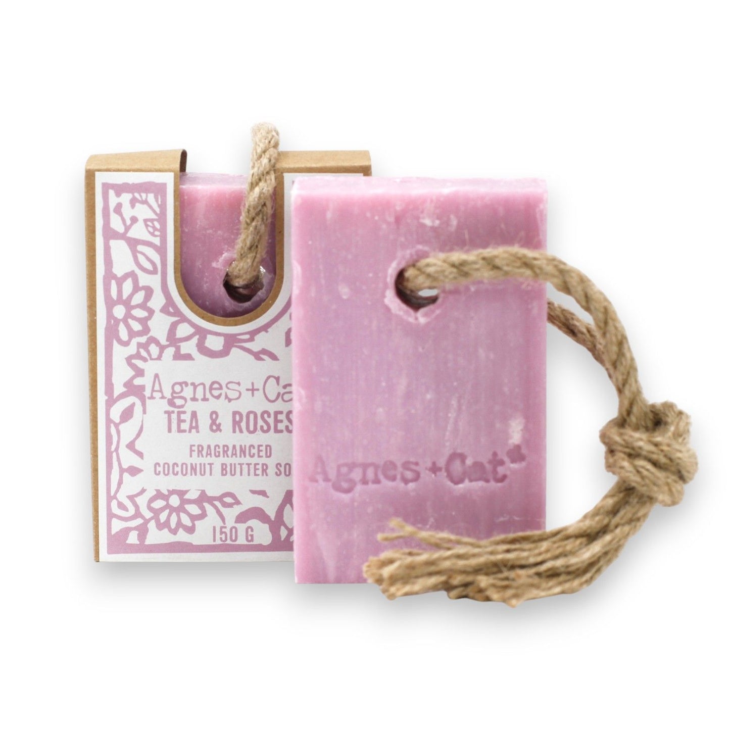 Agnes + Cat Soap On A Rope - Tea & Roses
